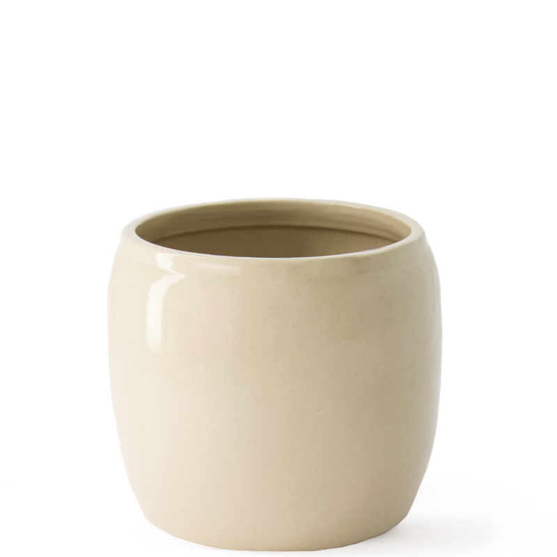 Umtopf glasiert beige