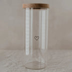 Vorratsglas Herz schwarz