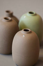 Albacken oval braun Vase