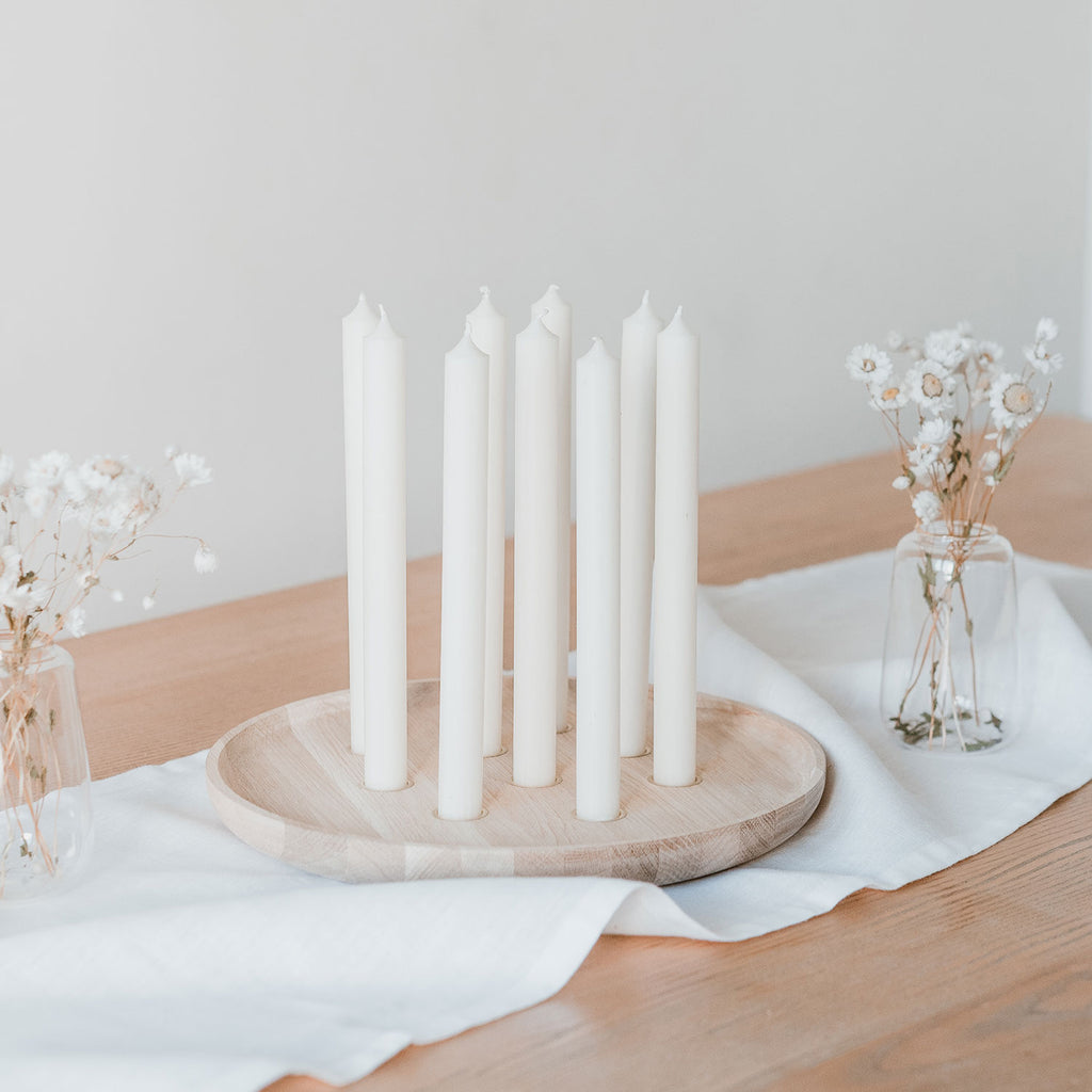 Kerzenbrett rund aus Eiche