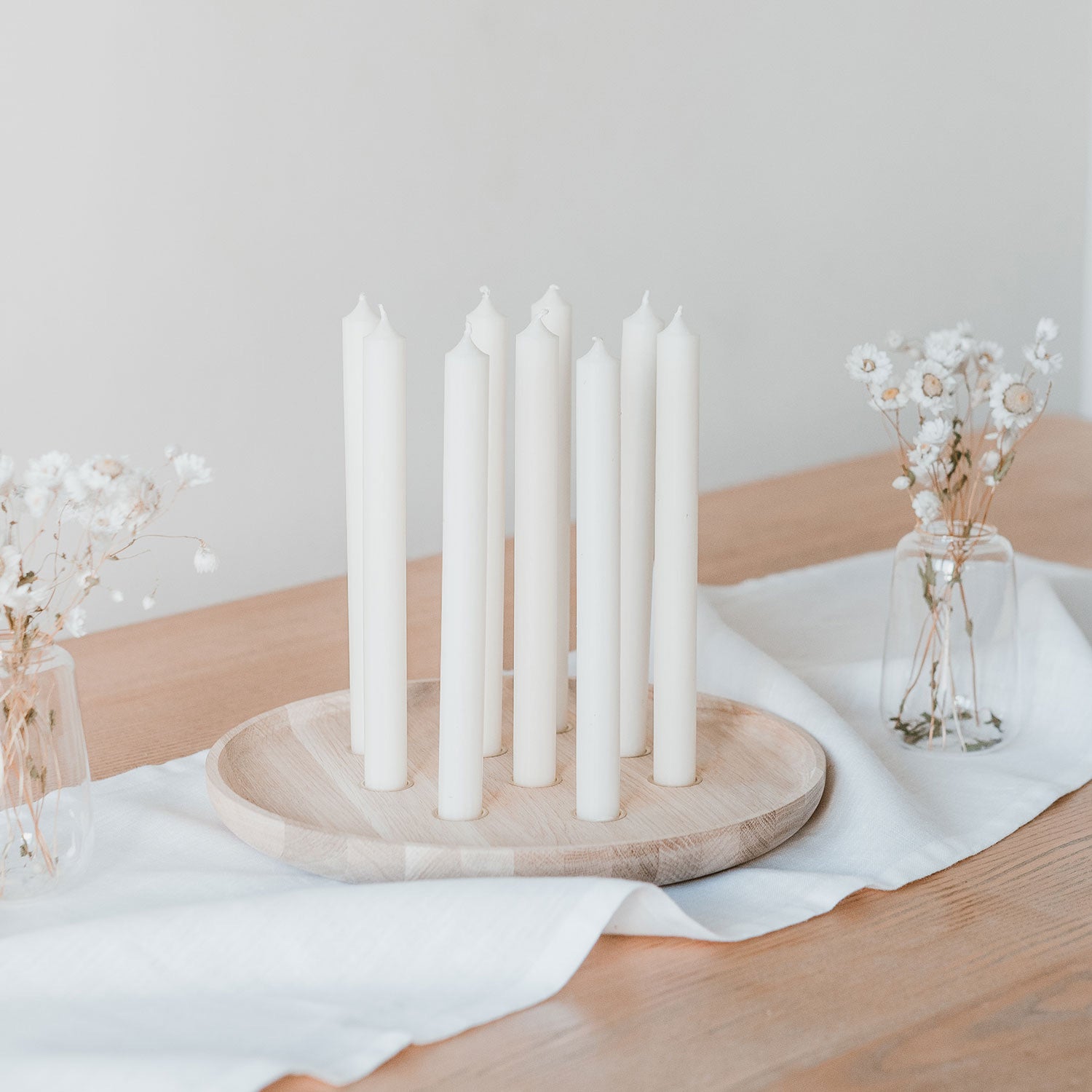Kerzenbrett rund aus Eiche
