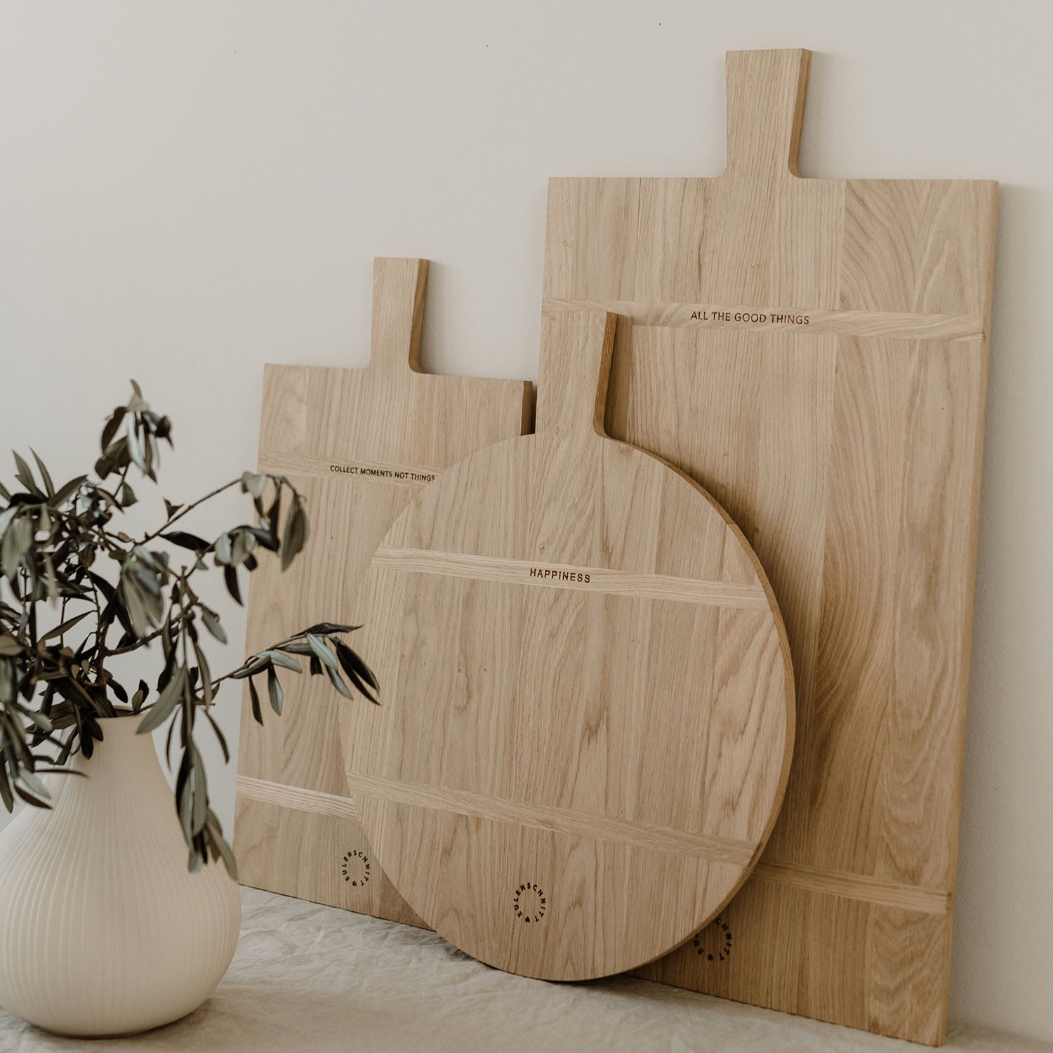 Eichenbrett Happiness 55cm