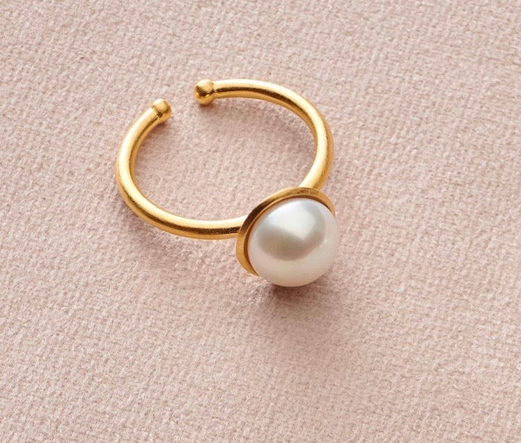 Lagoon Ring silber/vergoldet