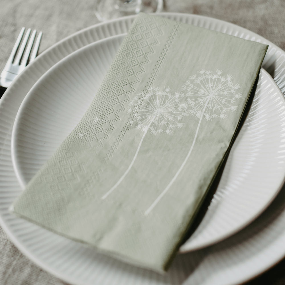 Bjuda Green napkin dandelion