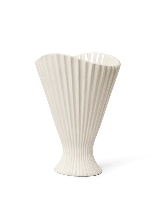 Fountain Vase Off White