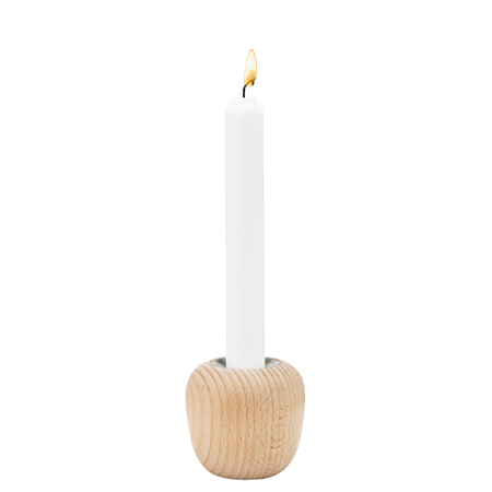 Ora candleholder small beech wood