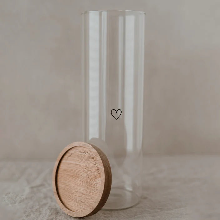 Vorratsglas schwarzes Herz 30cm