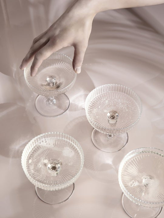 Ripple Champagner Saucer 2er Set