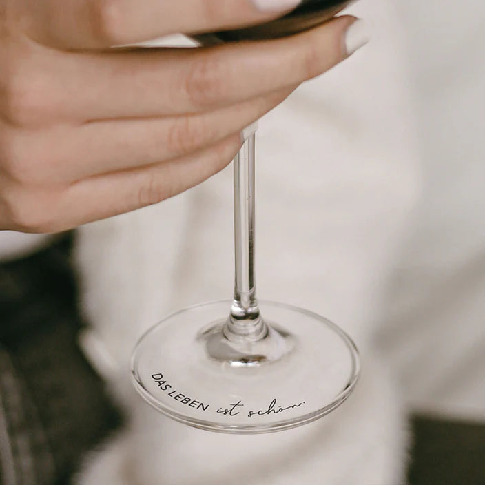 Weinglas Das Leben ist schön