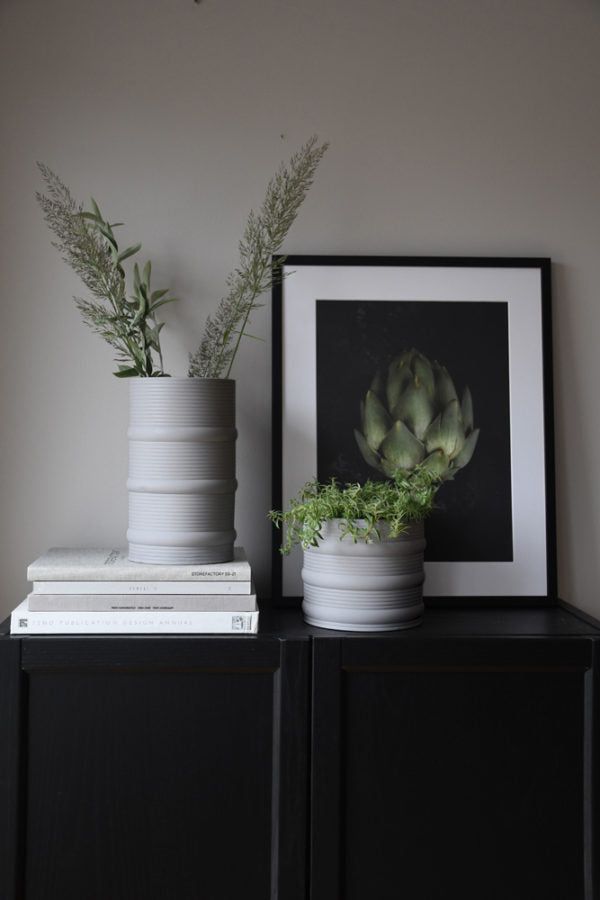 Arby Vase hellgrau 17x17x15cm