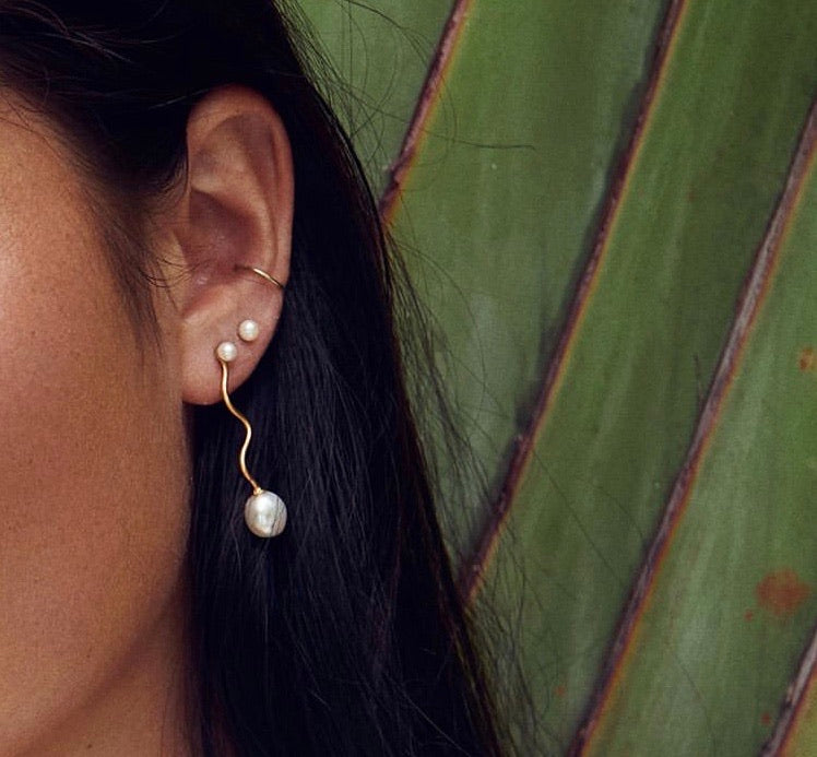 Lagoon Earsticks silber/vergoldet