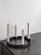 Candleholder circle Small Black Brass 25cm