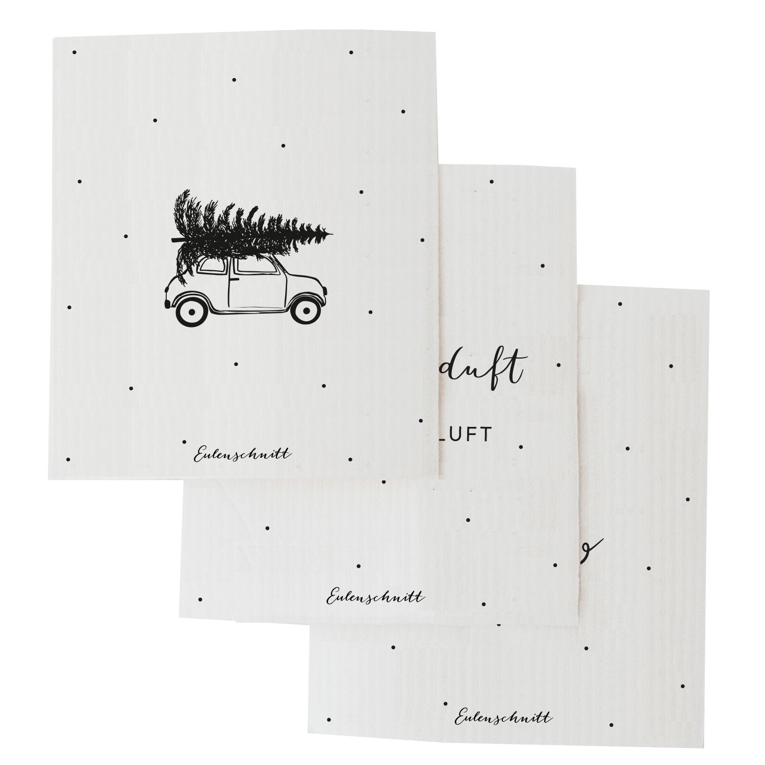 Schwammtücher Let it Snow 3 er Set