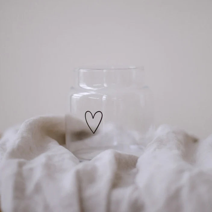Vase aus Glas mittel Herz