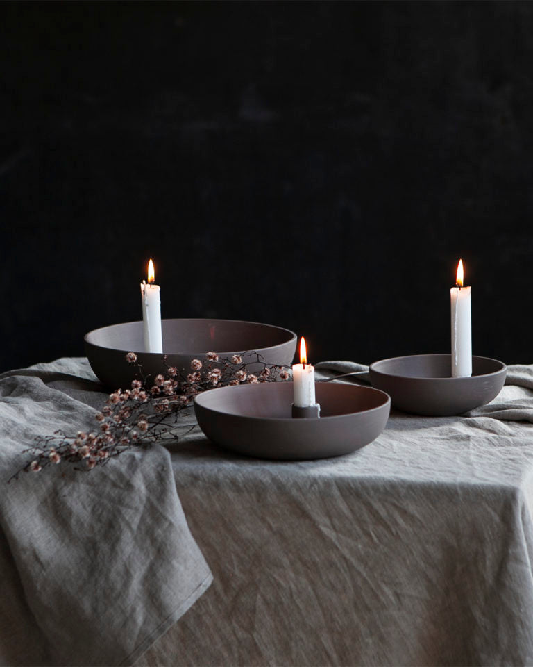Lidatorp small Brown Candlestick