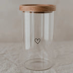 Vorratsglas Herz schwarz 19 cm
