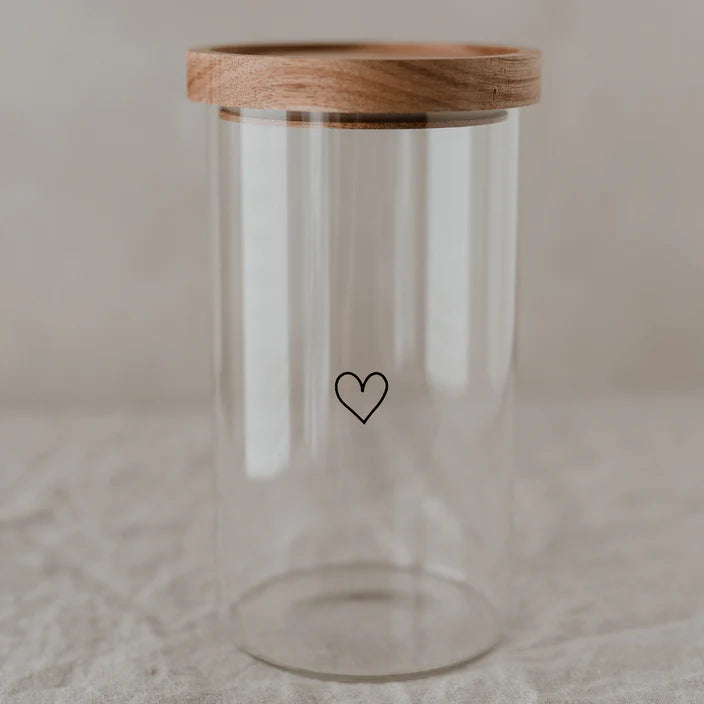 Vorratsglas Herz schwarz 19 cm