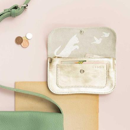 Cat Chase Wallet Medium Gold