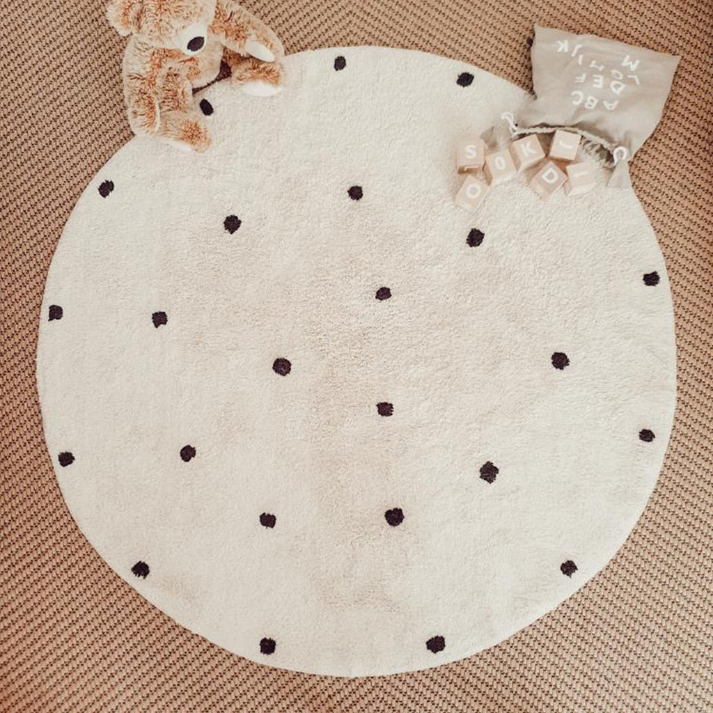 Runder Teppich Punkte