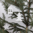 Holzanhänger Tanne Weiß 8er