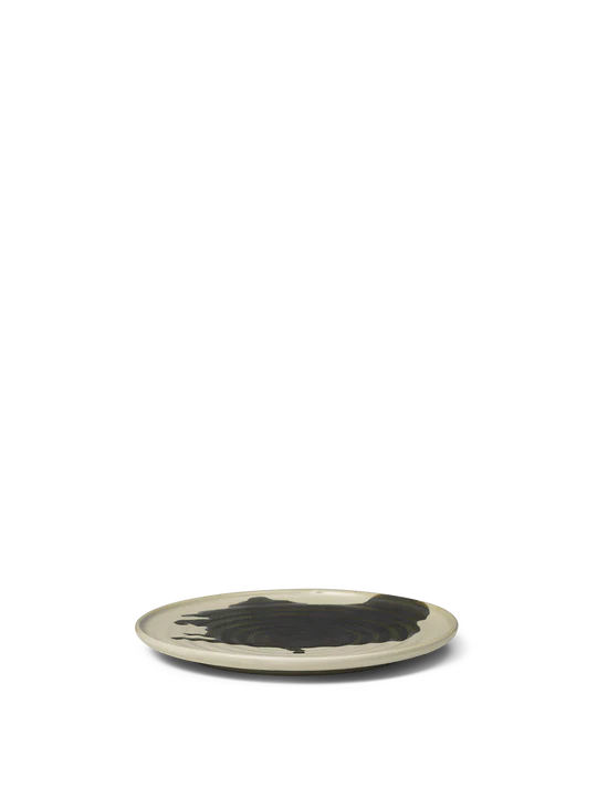Omhu Plate Small Off White/Charcoal
