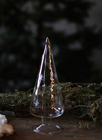 Granbo Weihnachtsbaum mit Schneeflocken Glas