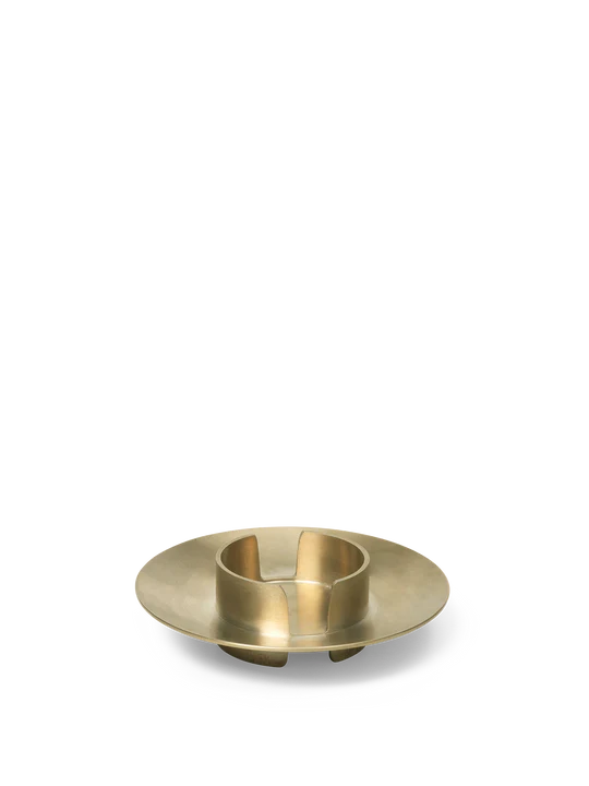 Block Candle Holder Brass