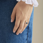 Hellir Blue ICE Ring Größe 55