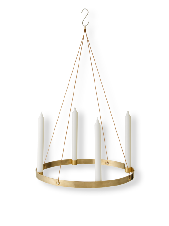 Candle Holder Circle Large Brass 38cm