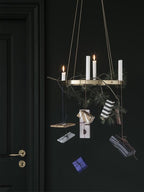 Candleholder Circle Brass Black 38cm