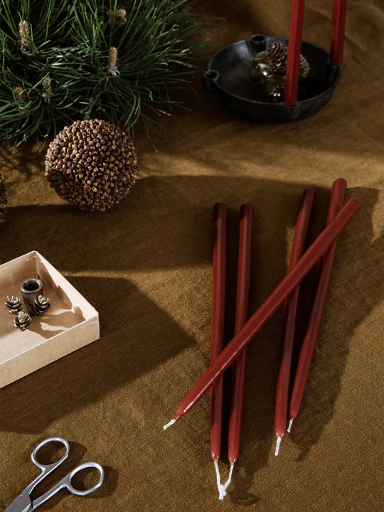 Spike Slim Candles rust, 8 Stck