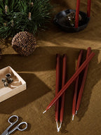 Spike Slim Candles rust, 8 Stck