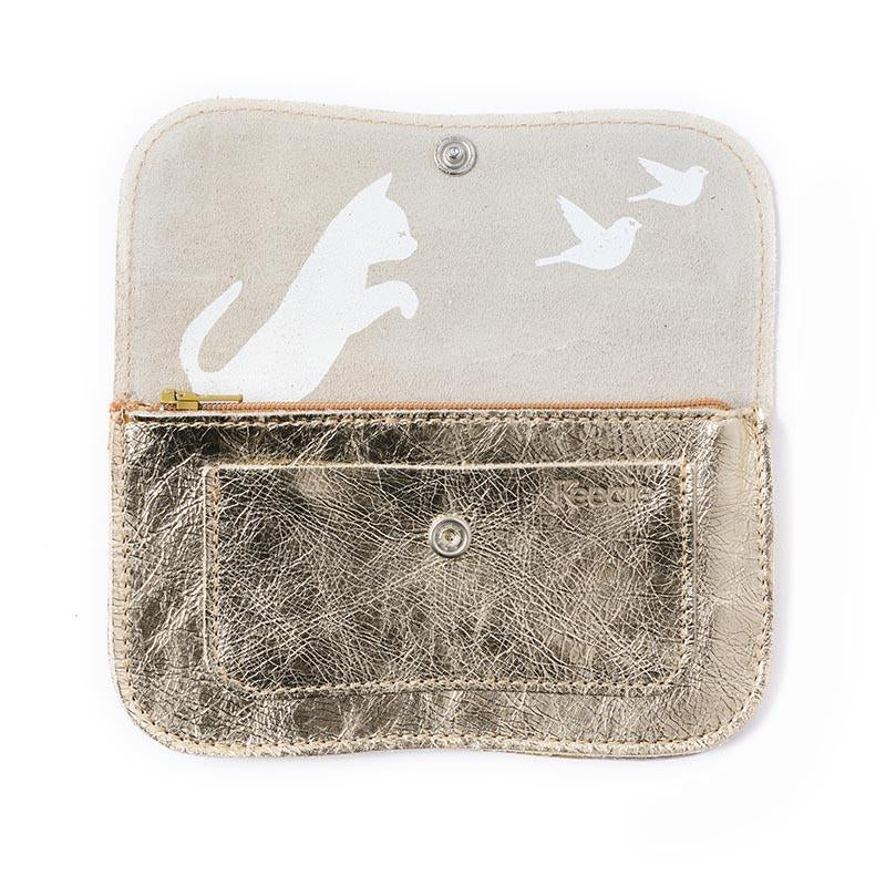 Wallet Cat Chase Gold Medium