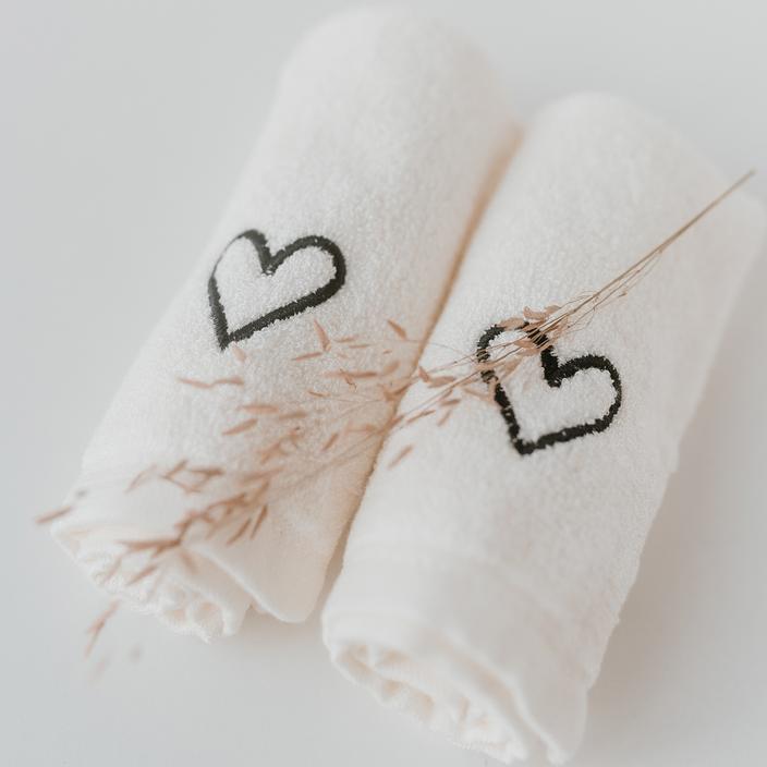 Waschlappen Herz im 6 er Set