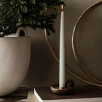 Bowl Candle Holder Brass Single