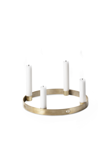 Candle Holder Circle Small Brass