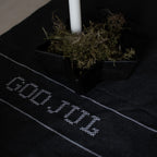 Kryss Dark grey Recycling table runner God Jul