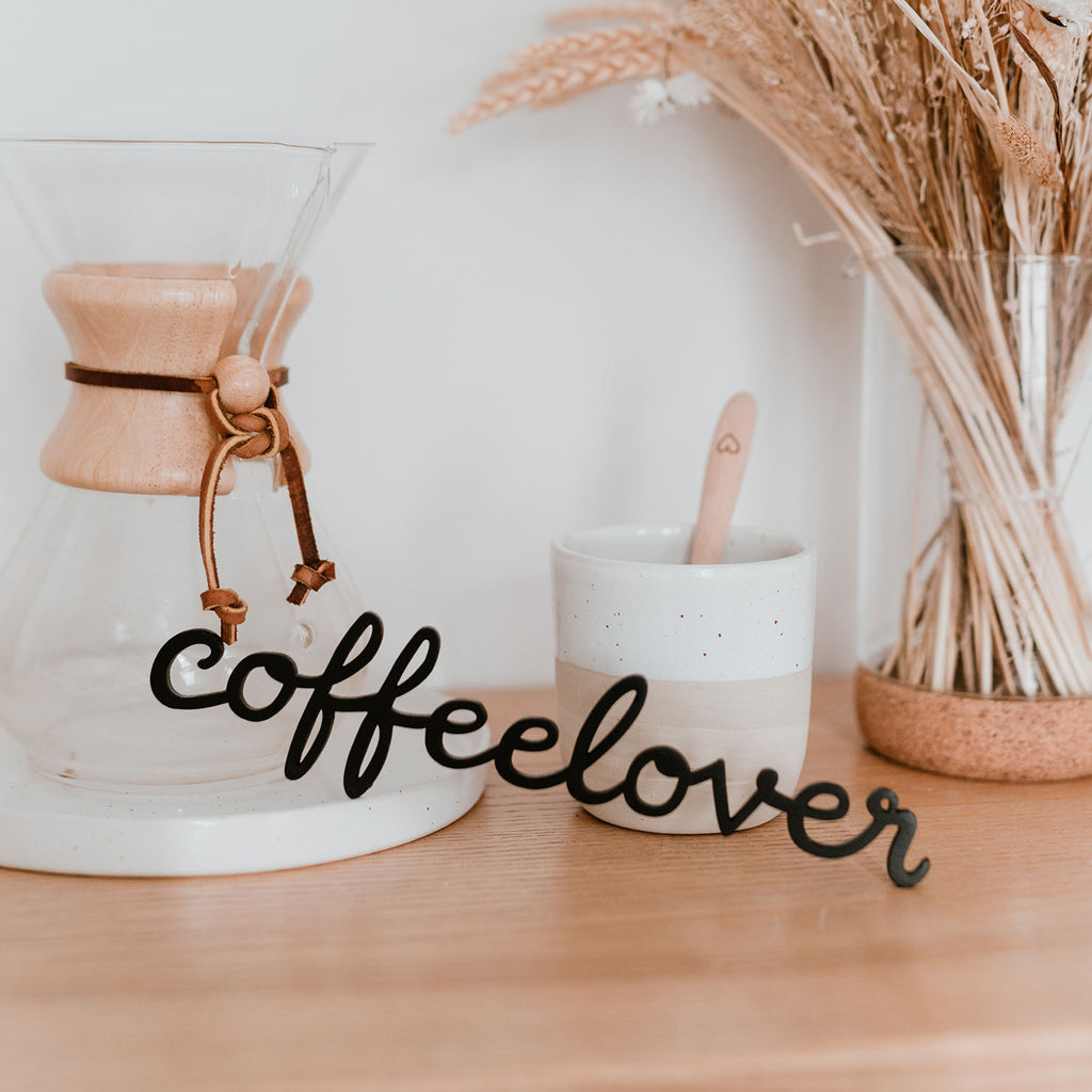 Holzschriftzug Coffeelover