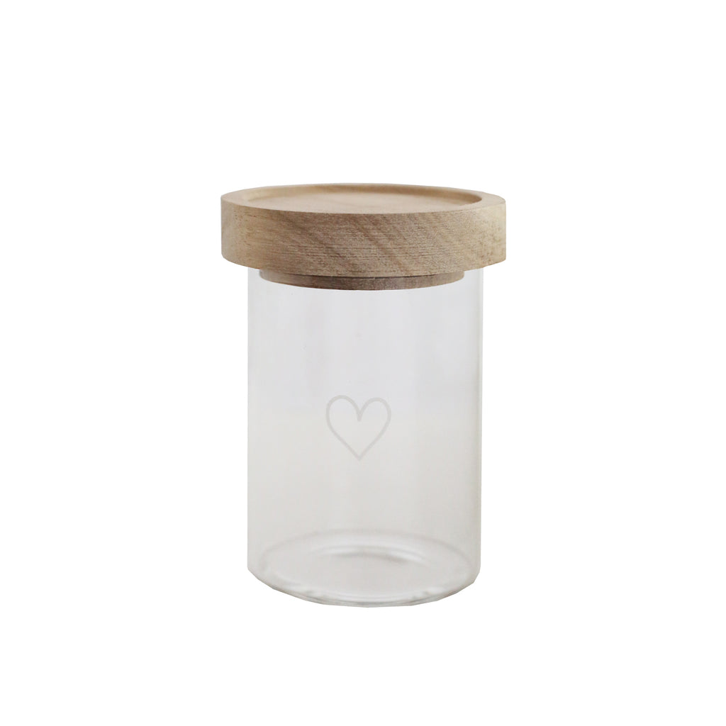 Mini Vorratsglas Herz im 6 er Set