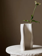 Moire Vase Off White