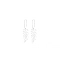 Fern Leaf Earhooks 42 mm