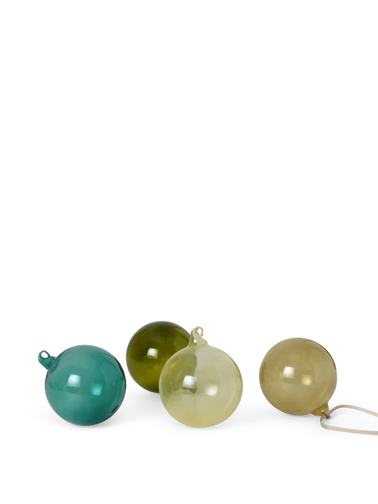 Glass Baubles L , 4 Stck