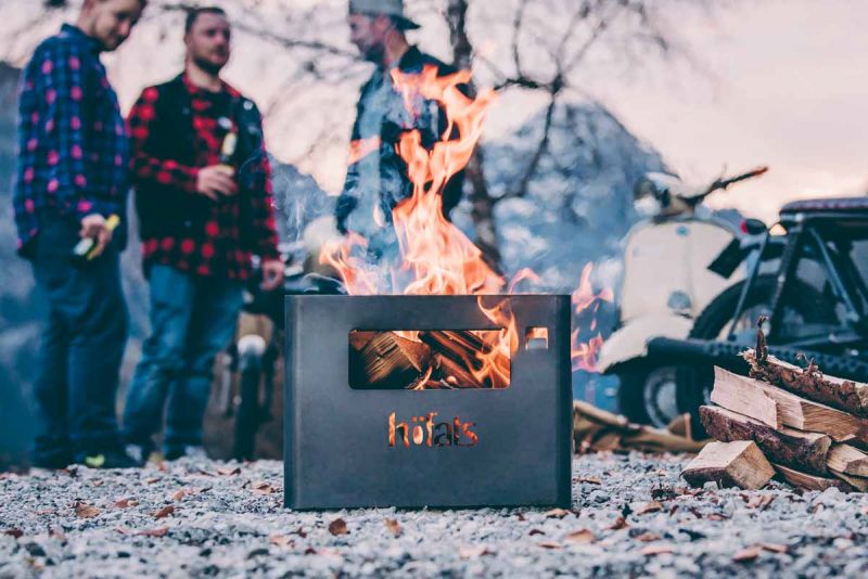 Beer Box Feuerkorb schwarz