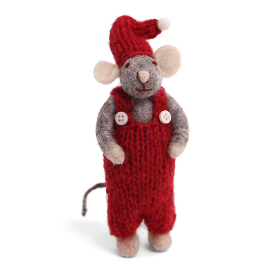 Small Grey Boy Mouse with Red Pants