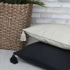 Vallsund Beige cushion Cover with tassels