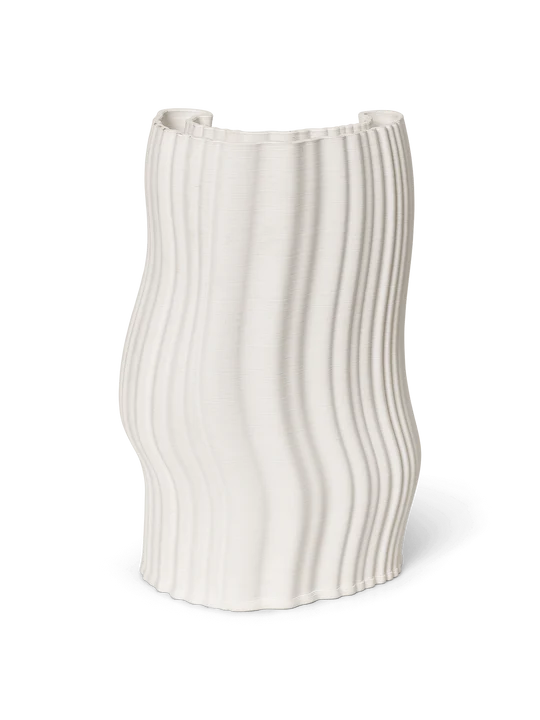 Moire Vase Off White