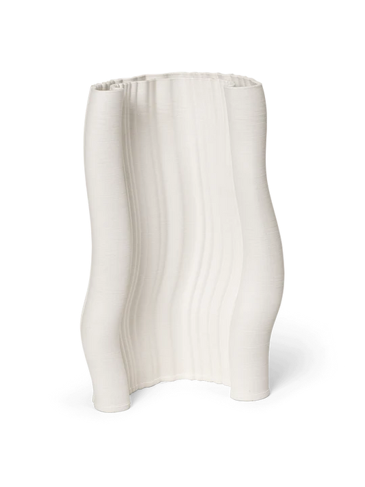 Moire Vase Off White