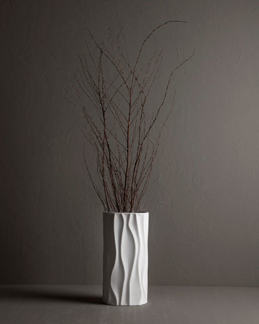 Enviken Vase weiß 12x9x24 cm