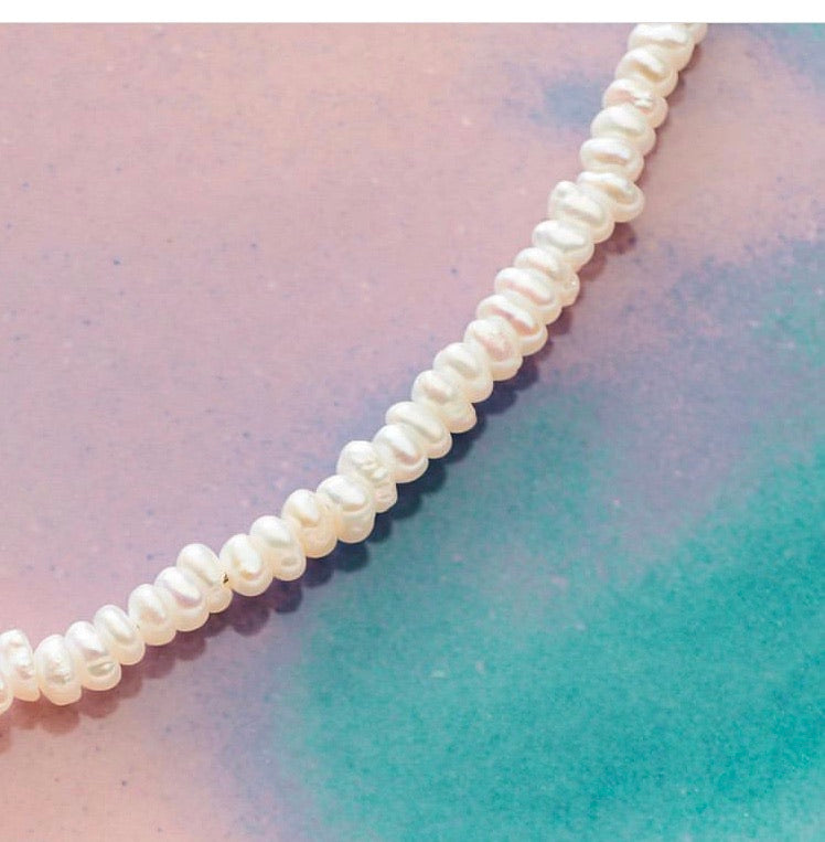 Baroque Pearl Necklace silber/vergoldet