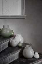 Glasvase rund green